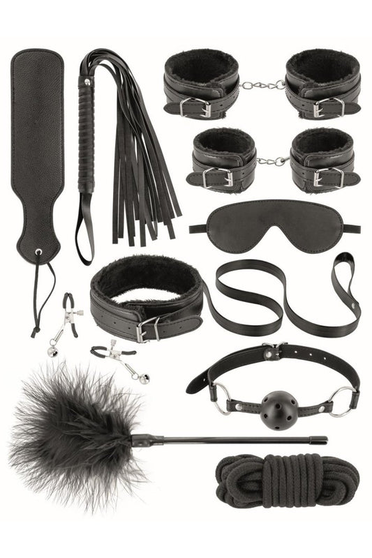 Coffret BDSM 10 accessoires cuir vegan – Kit complet Fetish Tentation