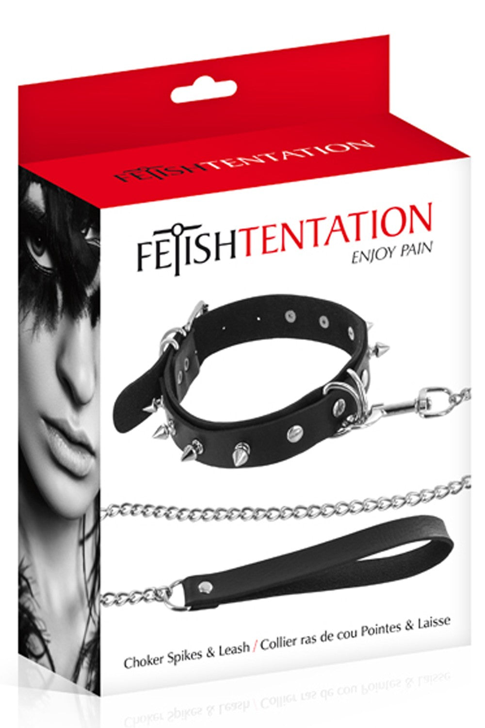 Collier Fétichiste avec Anneaux, Pointes & Laisse Métallique - MicroTech Pro