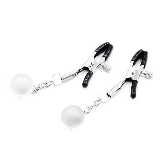 Pinces à Seins Réglables avec Bijoux - Élégance et Plaisir - MicroTech Pro
